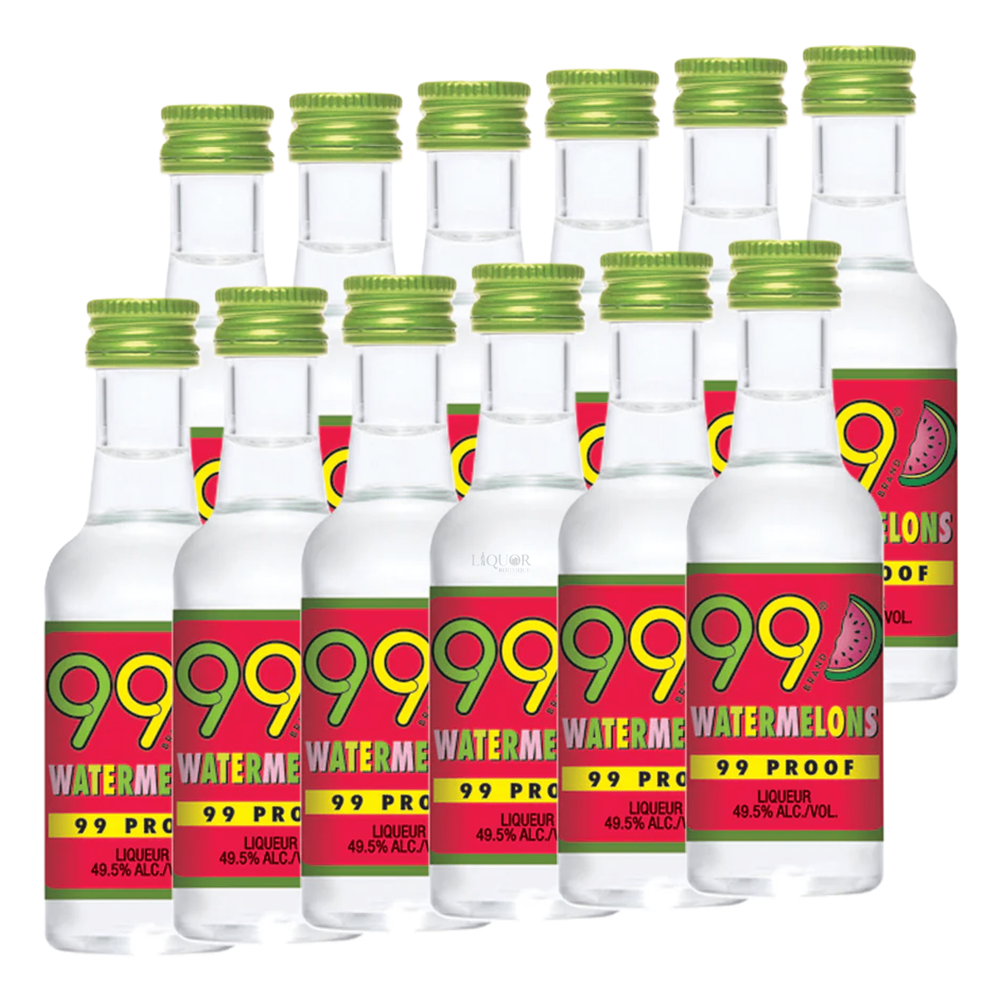 99 Watermelon Schnapps 50ML 12 Pack - Liquor Boutique