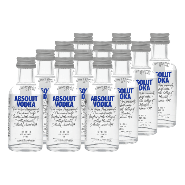 Absolut Vodka 12 Pack 50ml - Liquor Boutique