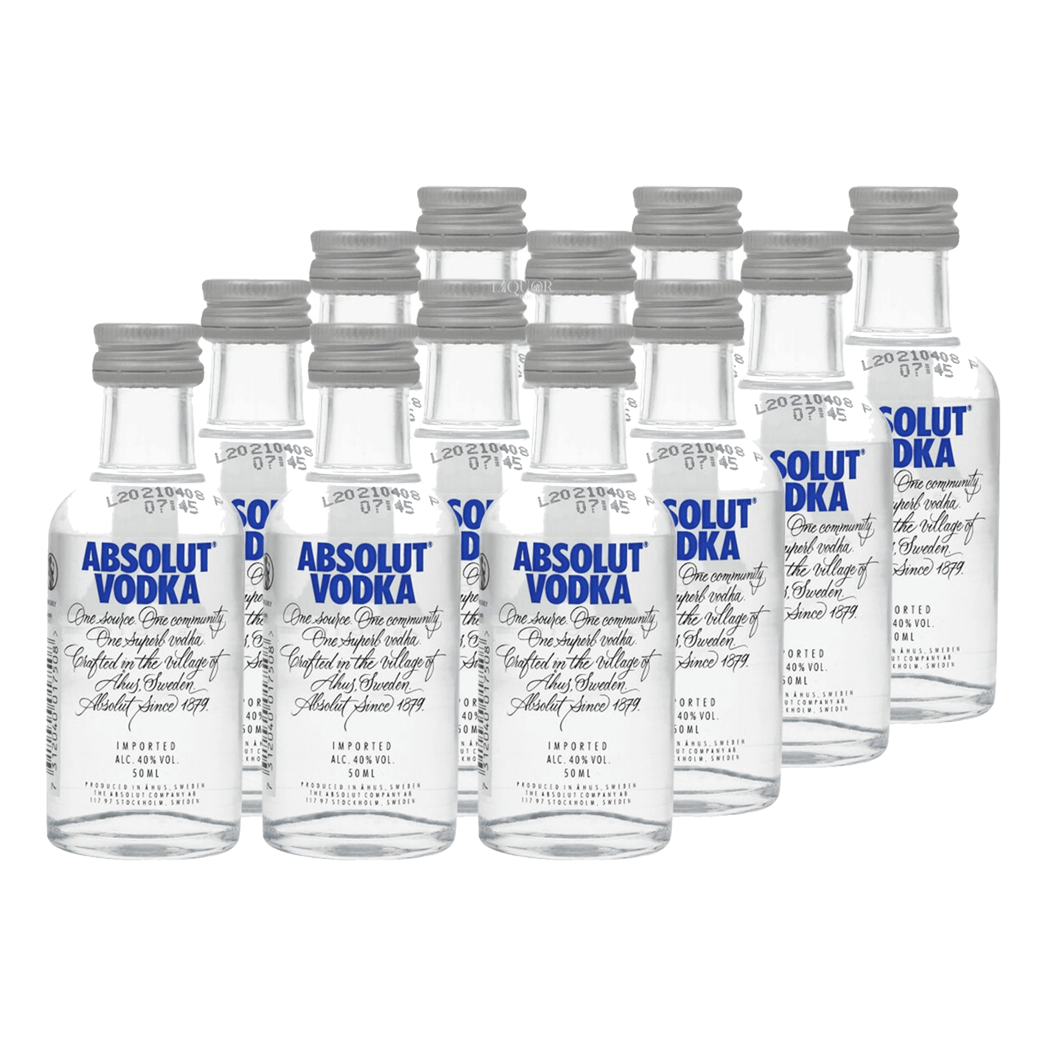Absolut Vodka 50ML 12 Pack - Liquor Boutique