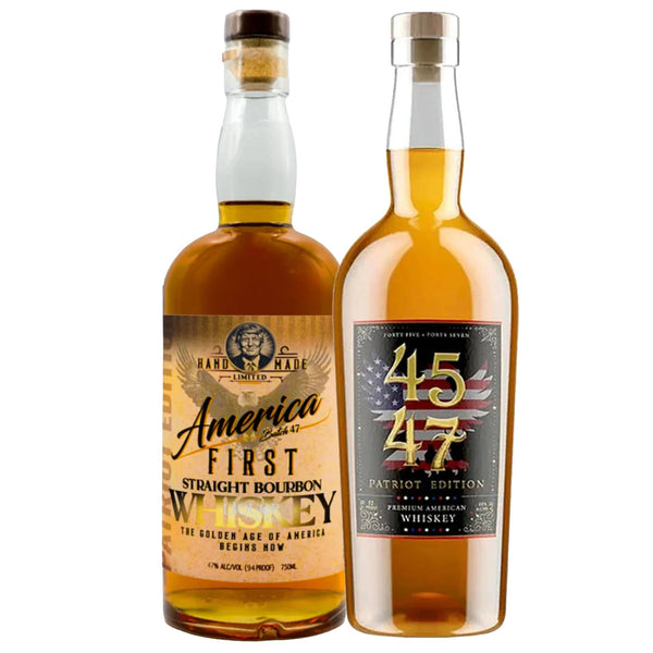 America First & 45/47 Patriot Bourbon Whiskey Bundle 750ml - Liquor Boutique