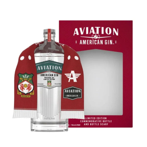 Aviation Gin Wrexham AFC Scarf Gift Set 750ml - Liquor Boutique