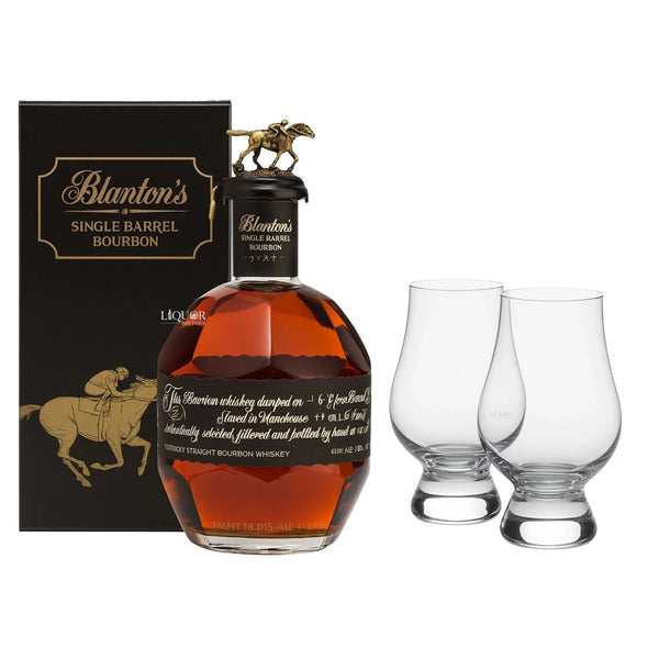 Blanton’s Black Edition Bourbon Whiskey with Glencairn Glass Set - Liquor Boutique
