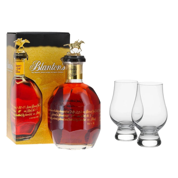 Blanton’s Gold Edition Bourbon Whiskey with Glencairn Glass Set - Liquor Boutique