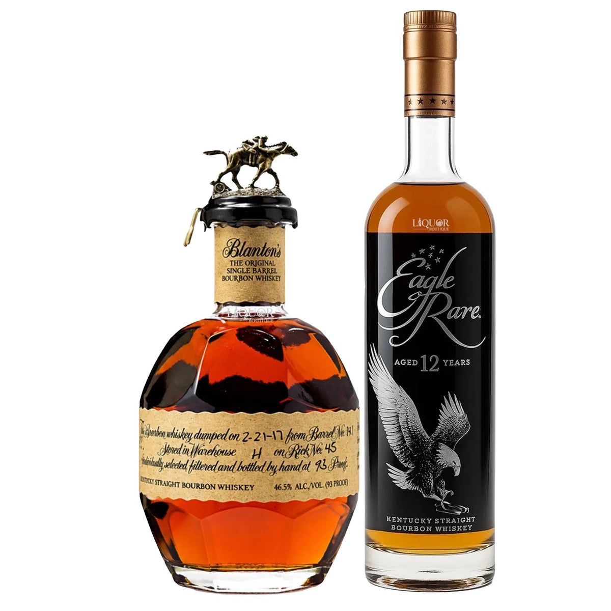 Blanton's Original Single Barrel & Eagle Rare 12 Year Bourbon Whiskey Bundle 750ml - Liquor Boutique