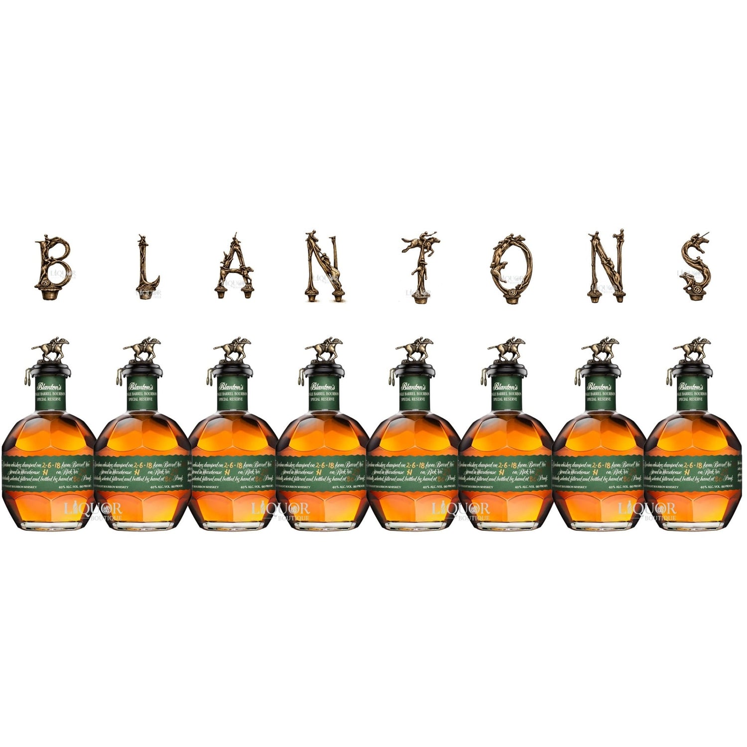 Blanton’s Special Reserve Green Label Full Set Horse Collection 8 Pack - Liquor Boutique