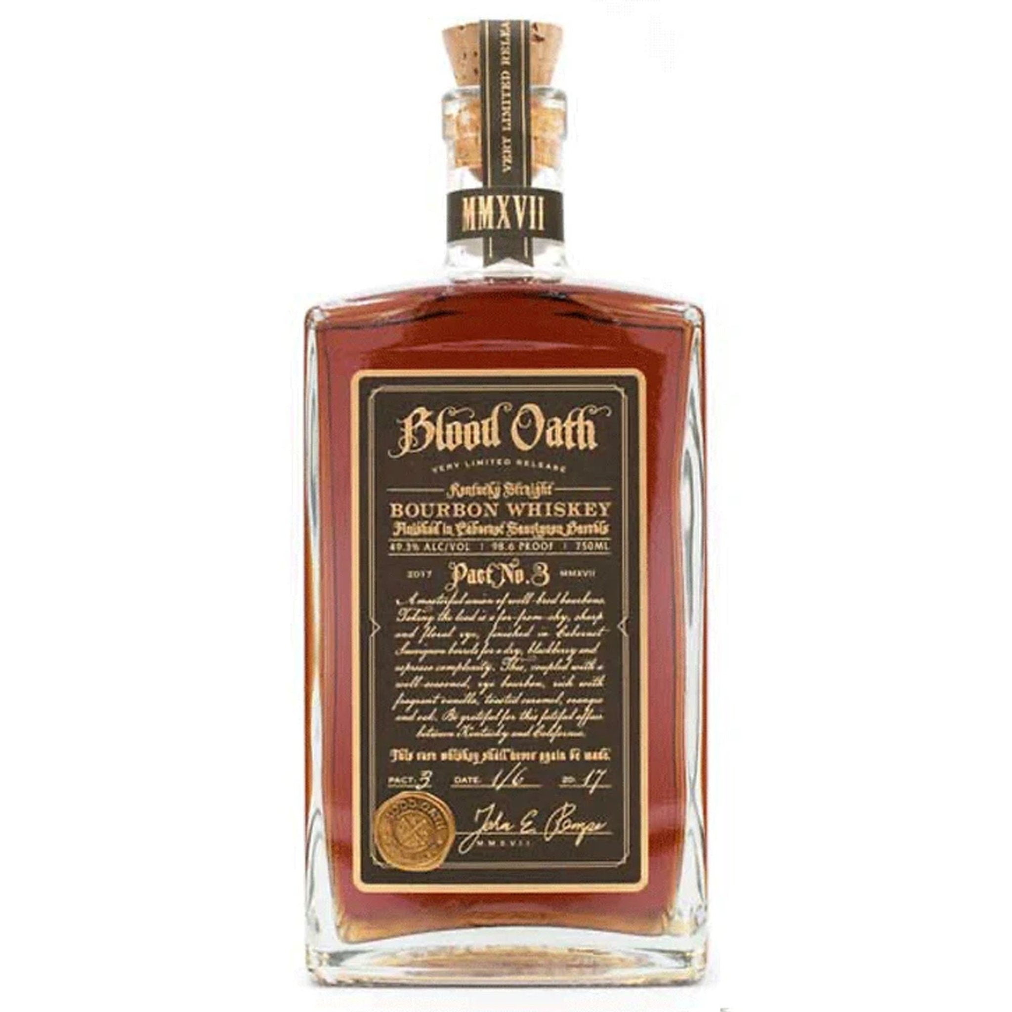 Blood Oath Pact No.3 Bourbon Whiskey - Liquor Boutique