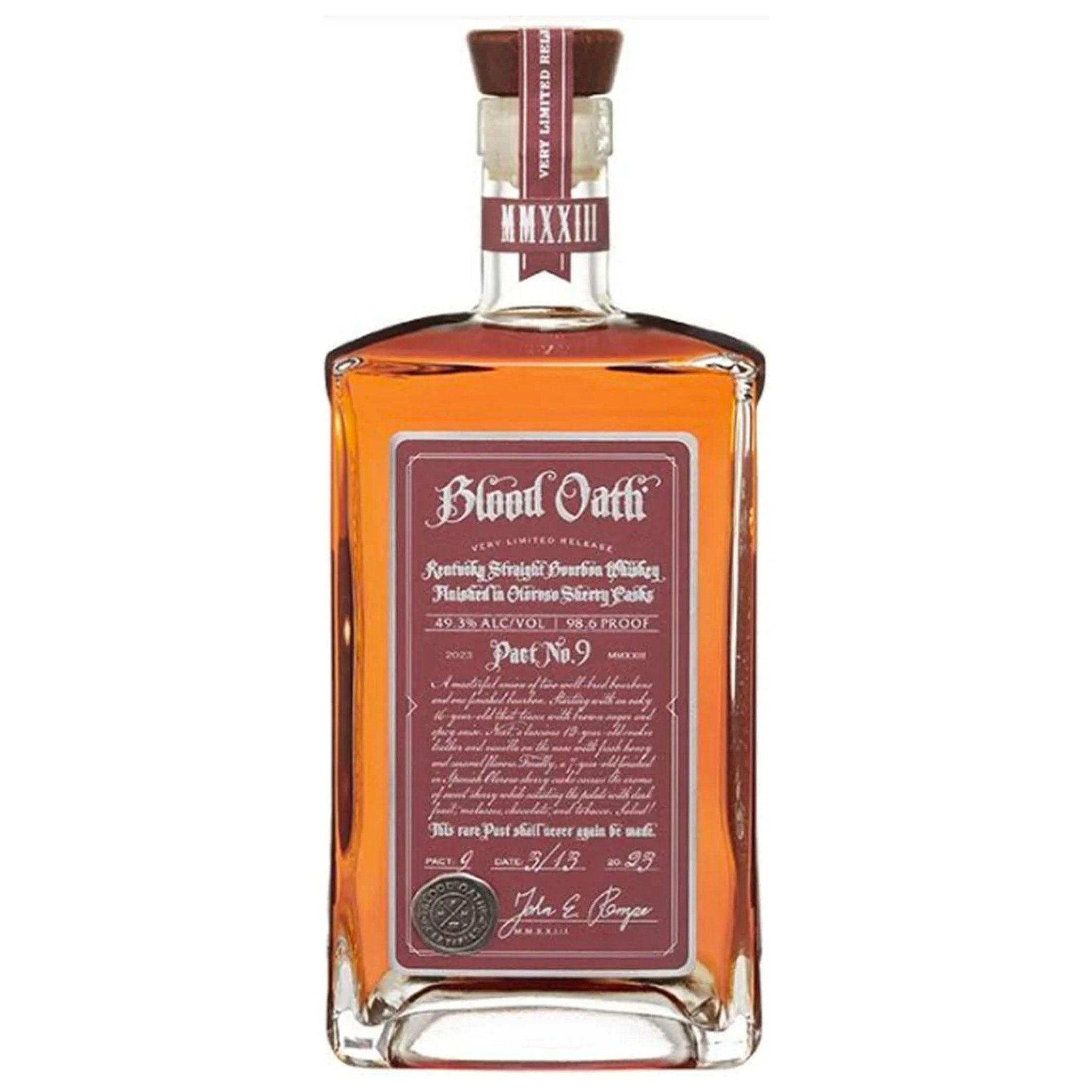 Blood Oath Pact No.9 Bourbon Whiskey - Liquor Boutique