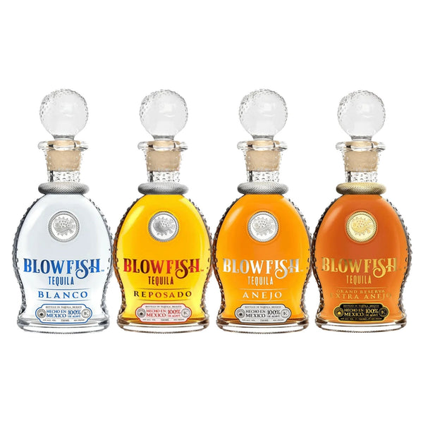 Blowfish Blanco, Reposado, Anejo, & Extra Anejo Tequila Bundle 750ml - Liquor Boutique