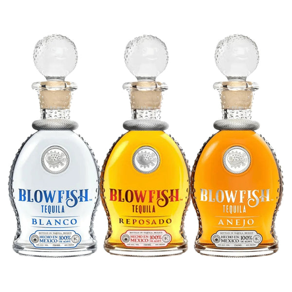 Blowfish Blanco, Reposado, & Anejo Tequila Bundle 750ml - Liquor Boutique