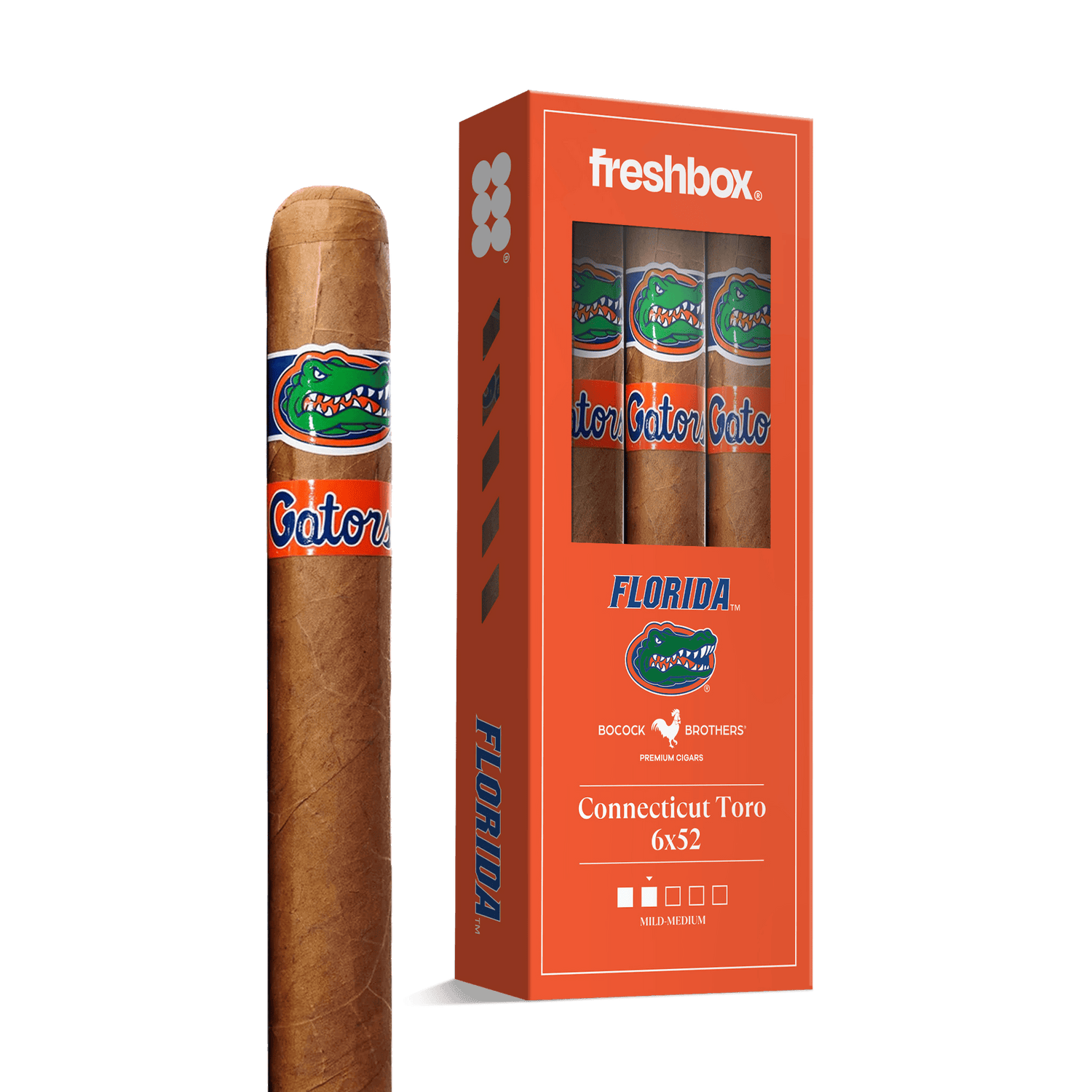 Boccock Brothers Florida Connecticut 6x52 FreshBox | Cigar 3-Pack - Liquor Boutique