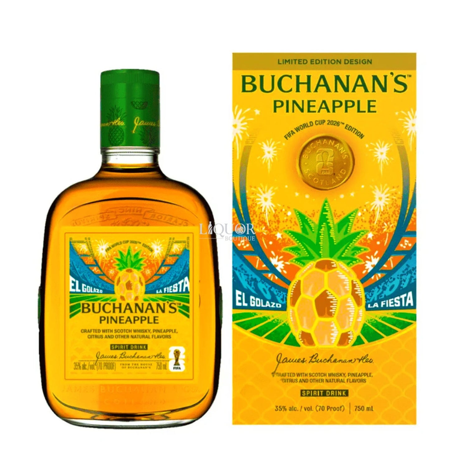 Buchanan’s Pineapple FIFA World Cup 2026 Edition Blended Scotch Whisky 750ml - Liquor Boutique