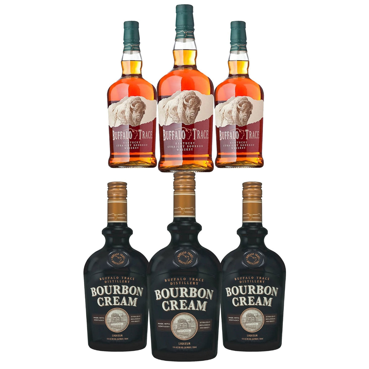 Buffalo Trace Bourbon & Bourbon Cream 6 Pack Bundle - Liquor Boutique