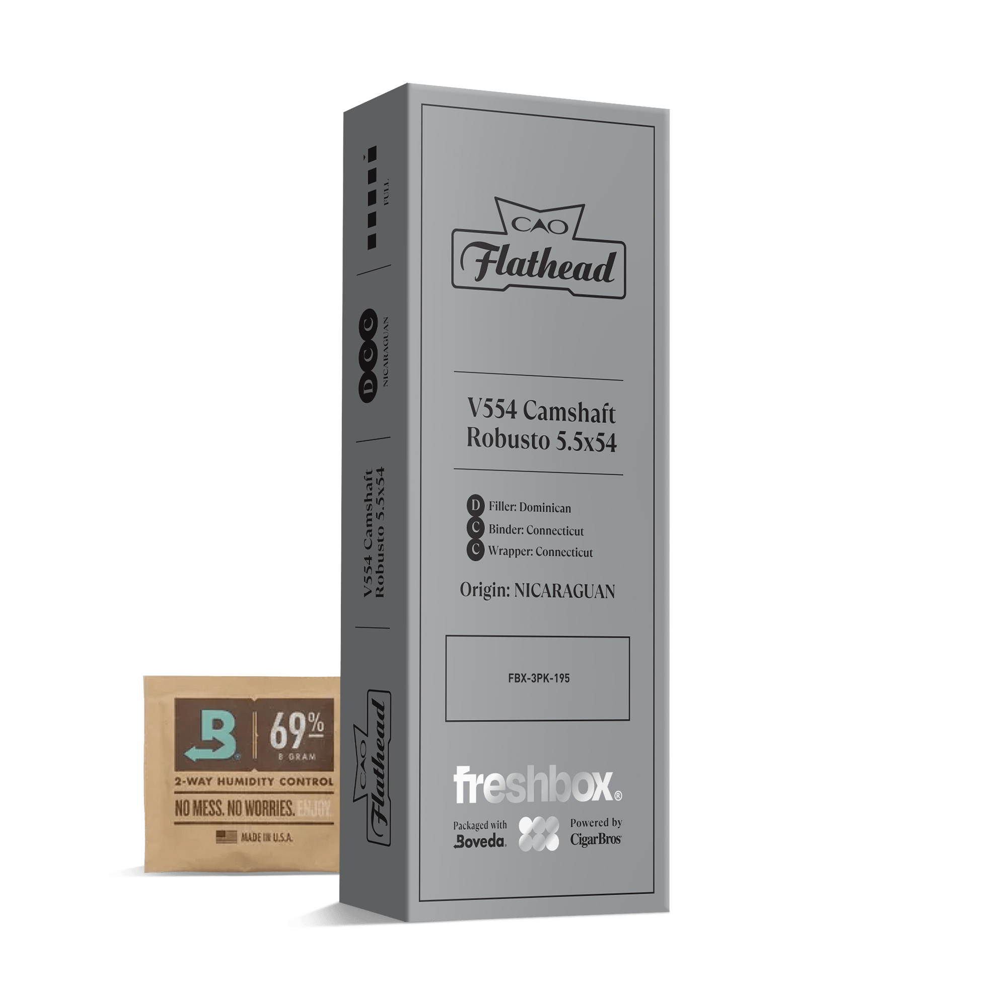CAO Flathead Camshaft V554 5.5x54 FreshBox | Cigar 3-Pack