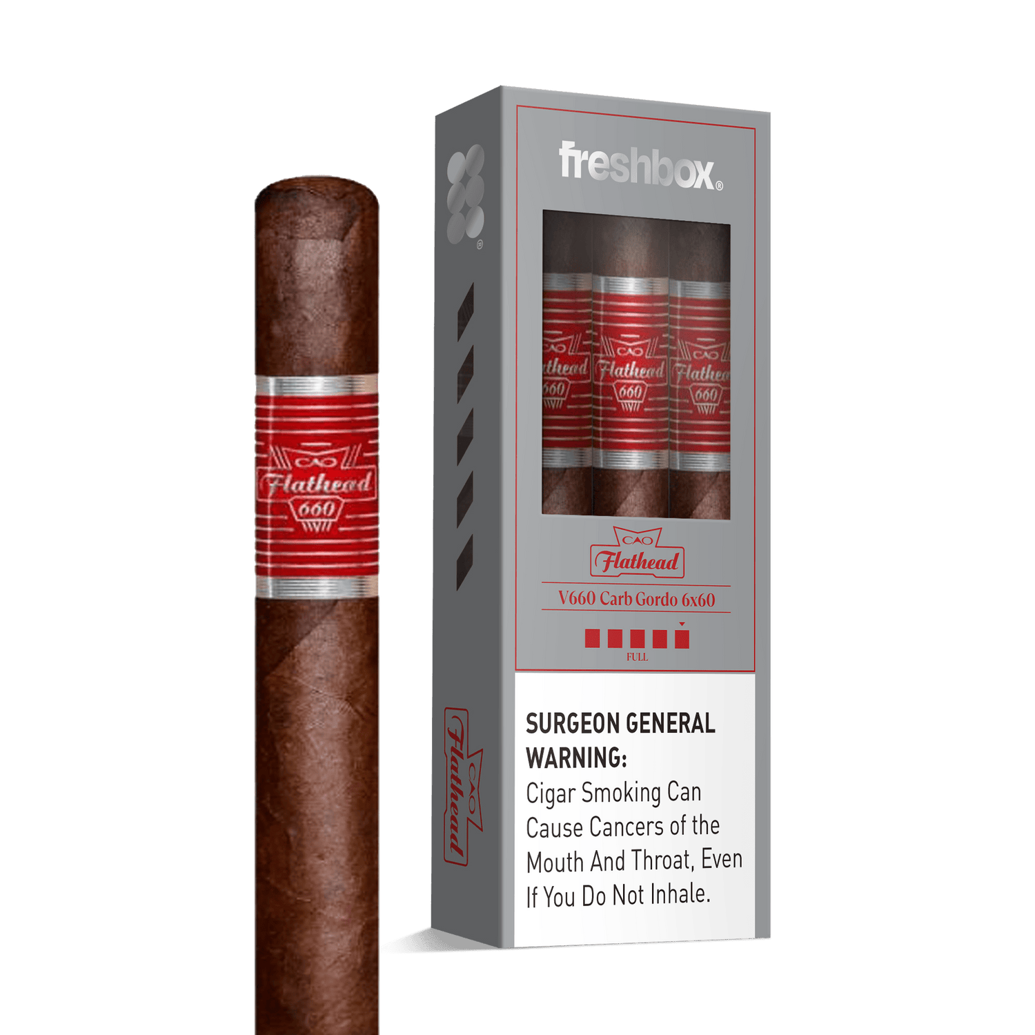 CAO Flathead V660 Carb 6x60 FreshBox | Cigar 3-Pack - Liquor Boutique