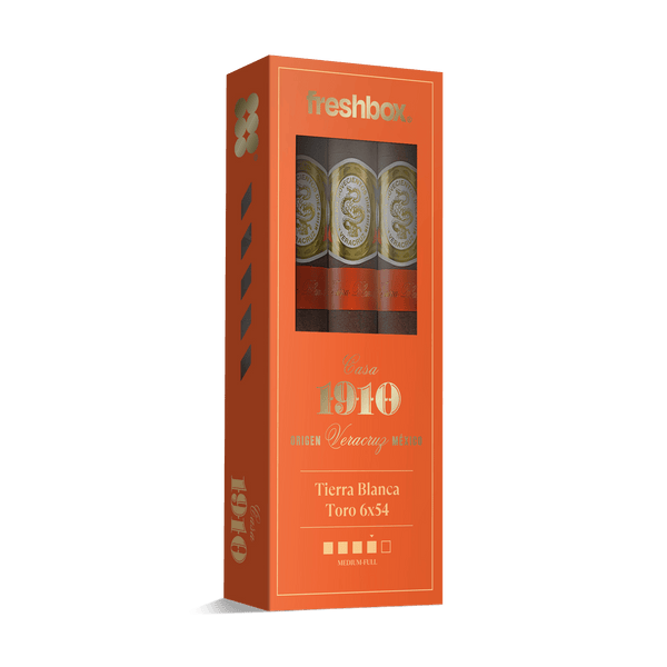 Casa 1910 Tierra Blanca Toro 6x54 FreshBox | Cigar 3-Pack - Liquor Boutique
