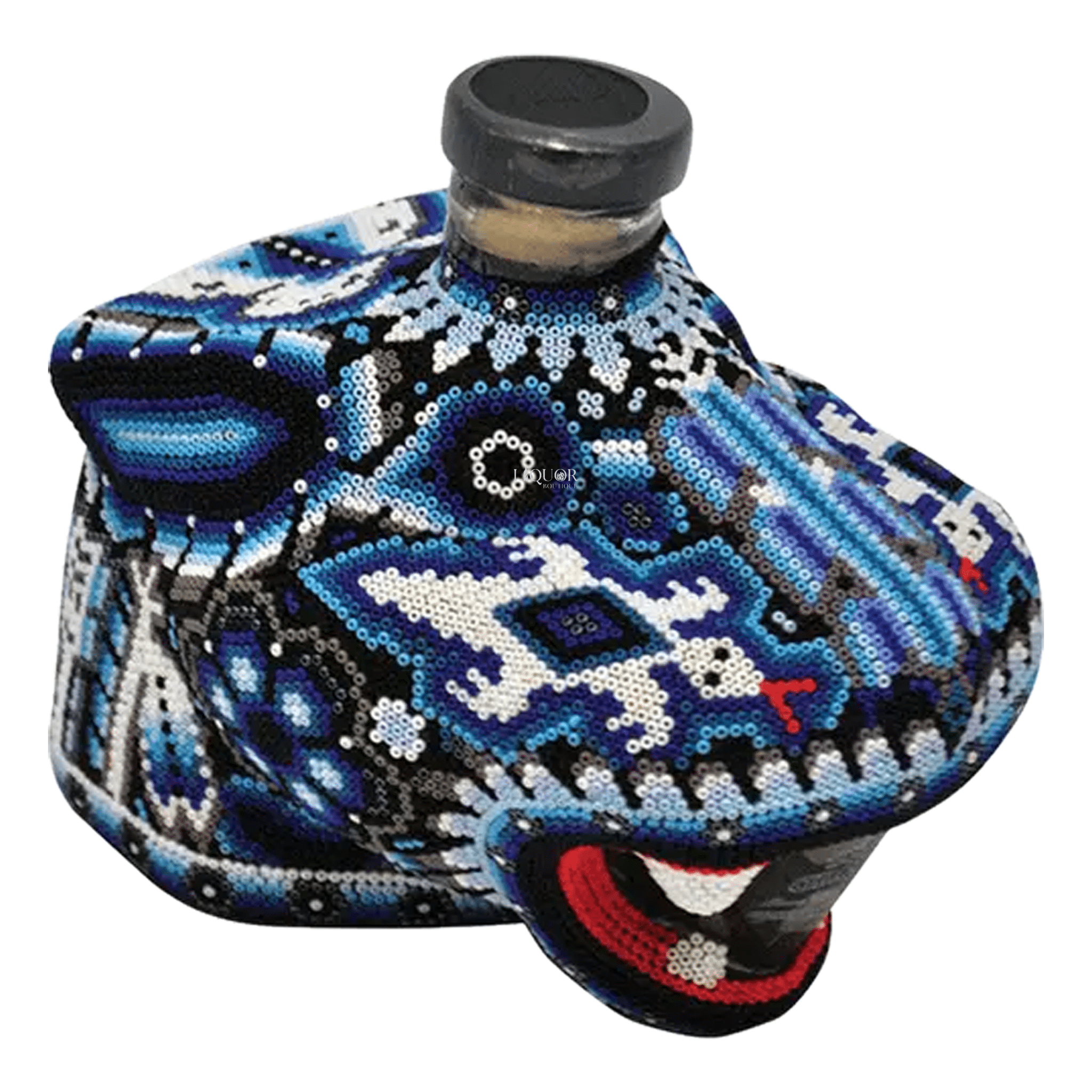Chaquira Beaded Jaguar Blanco - Liquor Boutique