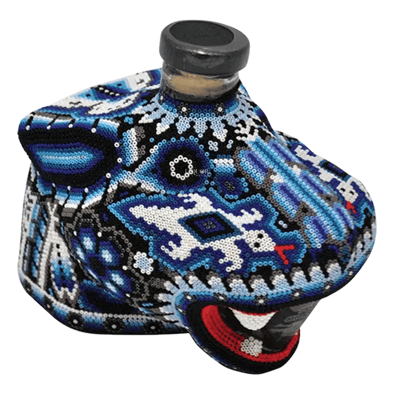 Chaquira Beaded Jaguar Blanco - Liquor Boutique