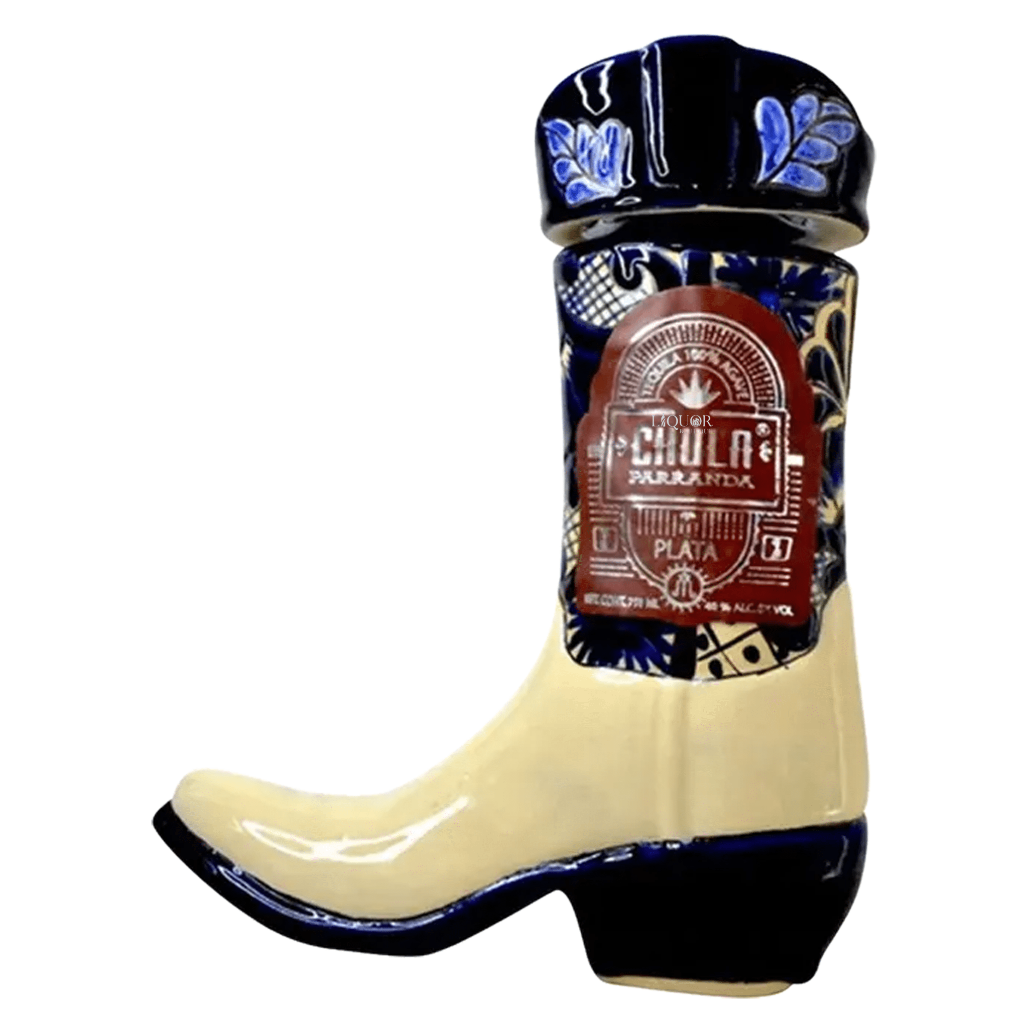 Chula Parranda Blanco Ceramic Boot Tequila - Liquor Boutique