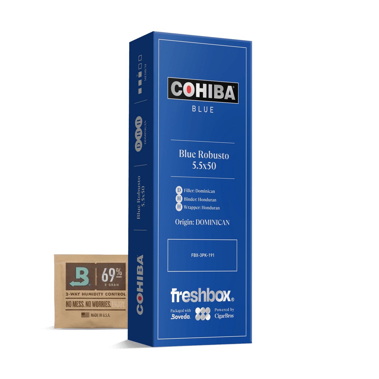 Cohiba Blue Robusto 5.5x50 FreshBox | Cigar 3-Pack - Liquor Boutique