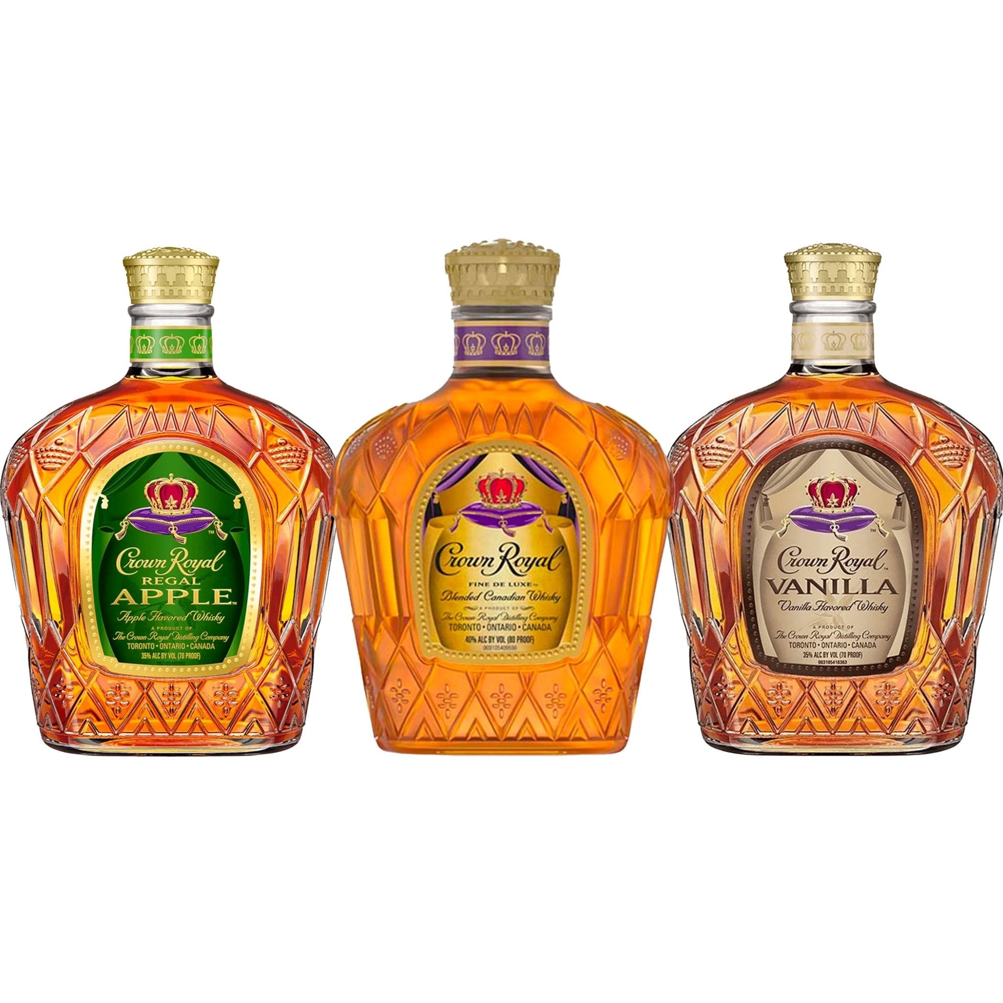 Crown Royal Apple, Deluxe, & Vanilla Bundle - Liquor Boutique
