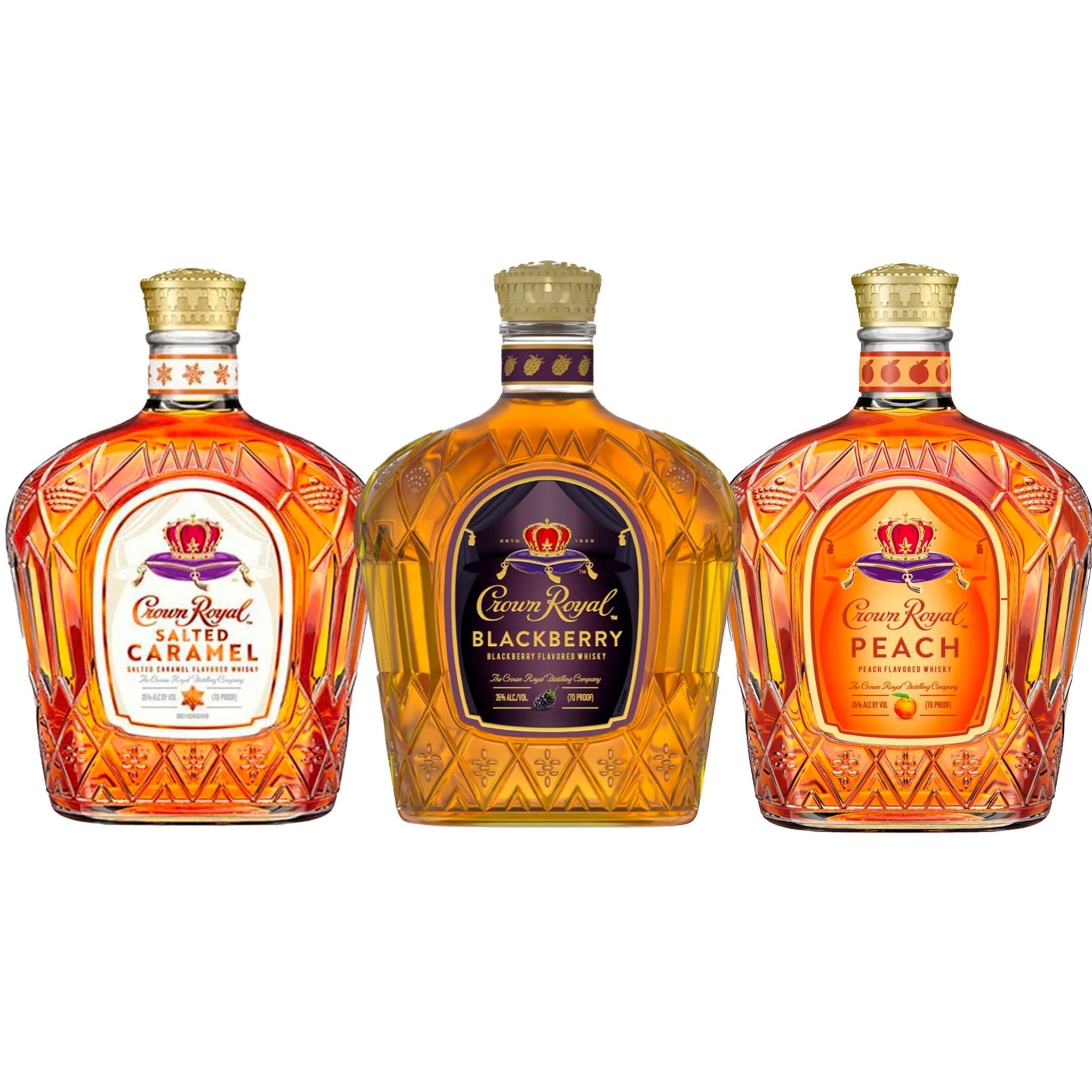 Crown Royal Salted Caramel, Blackberry, & Peach Bundle - Liquor Boutique