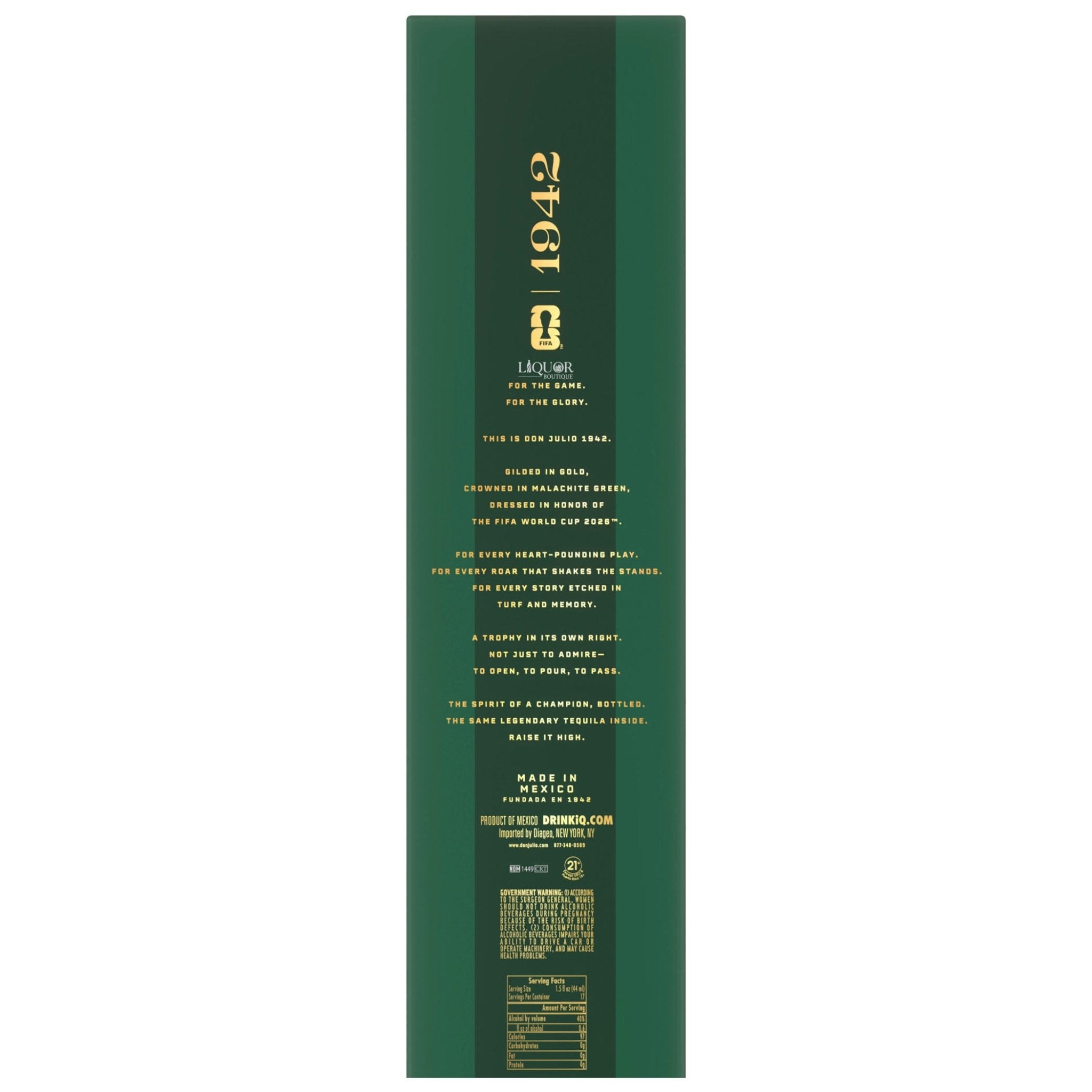 Don Julio 1942 FIFA World Cup 2026 Canada Limited Edition 750ml - Liquor Boutique