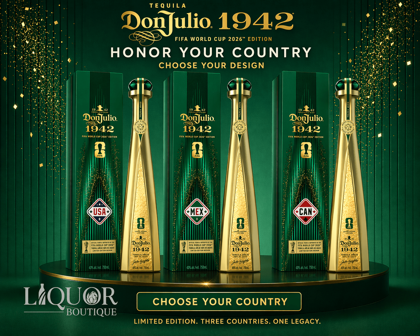 Don Julio 1942 Tequila FIFA World Cup 2026 Honor Your Country Limited Edition 750ml - Liquor Boutique