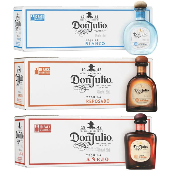 Don Julio Blanco, Reposado, & Anejo 10 Pack Bundle 50ml - Liquor Boutique