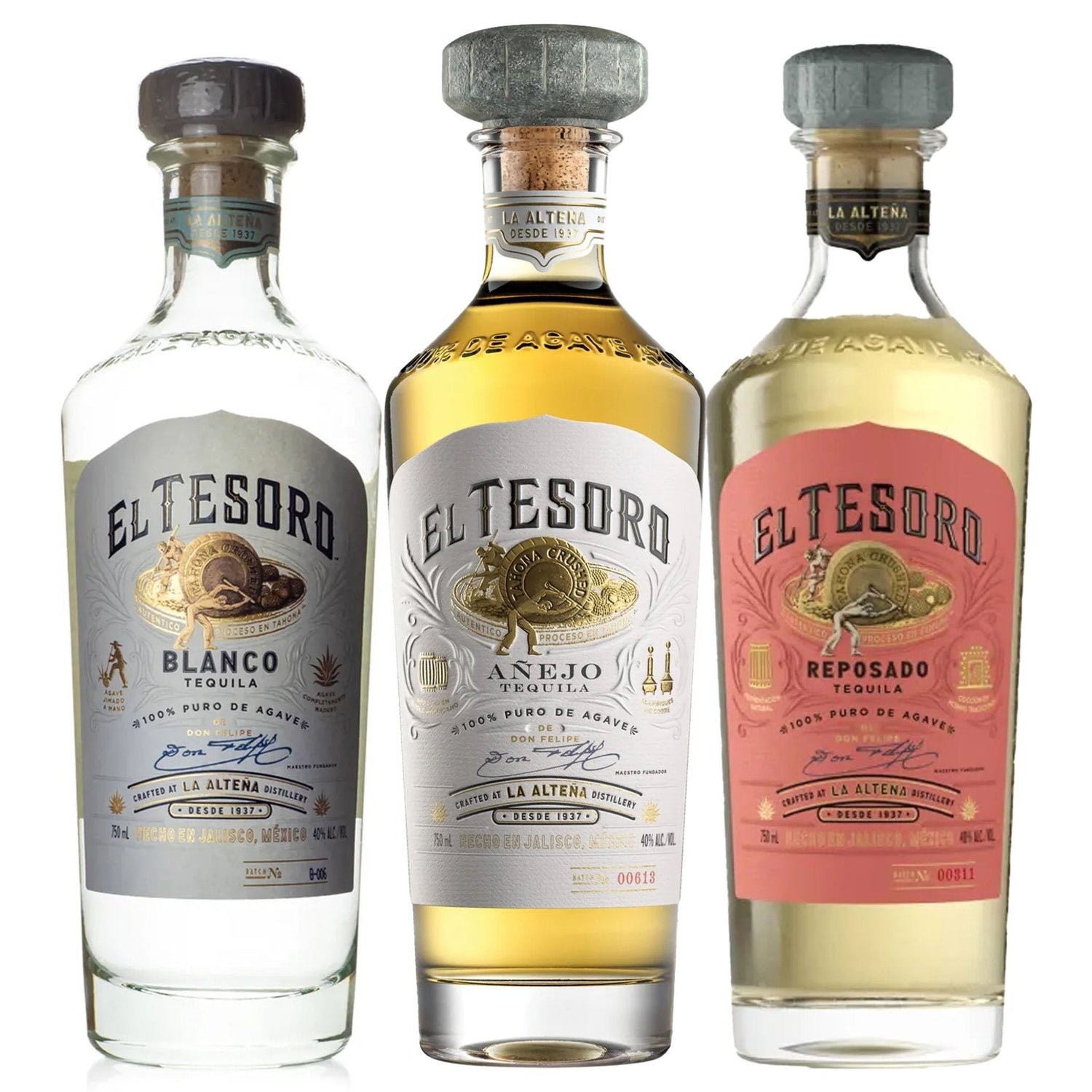 El Tesoro Blanco, Reposado, & Añejo Tequila Bundle - Liquor Boutique