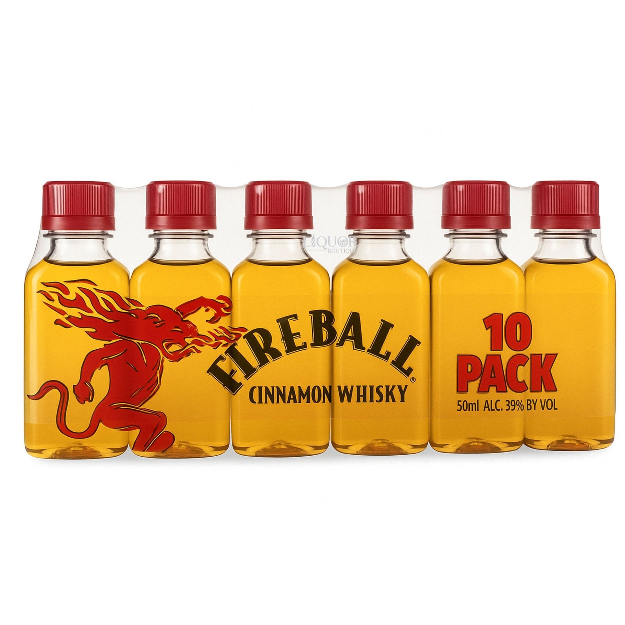 Fireball Cinnamon Whiskey 50ml 10 - Pack - Liquor Boutique