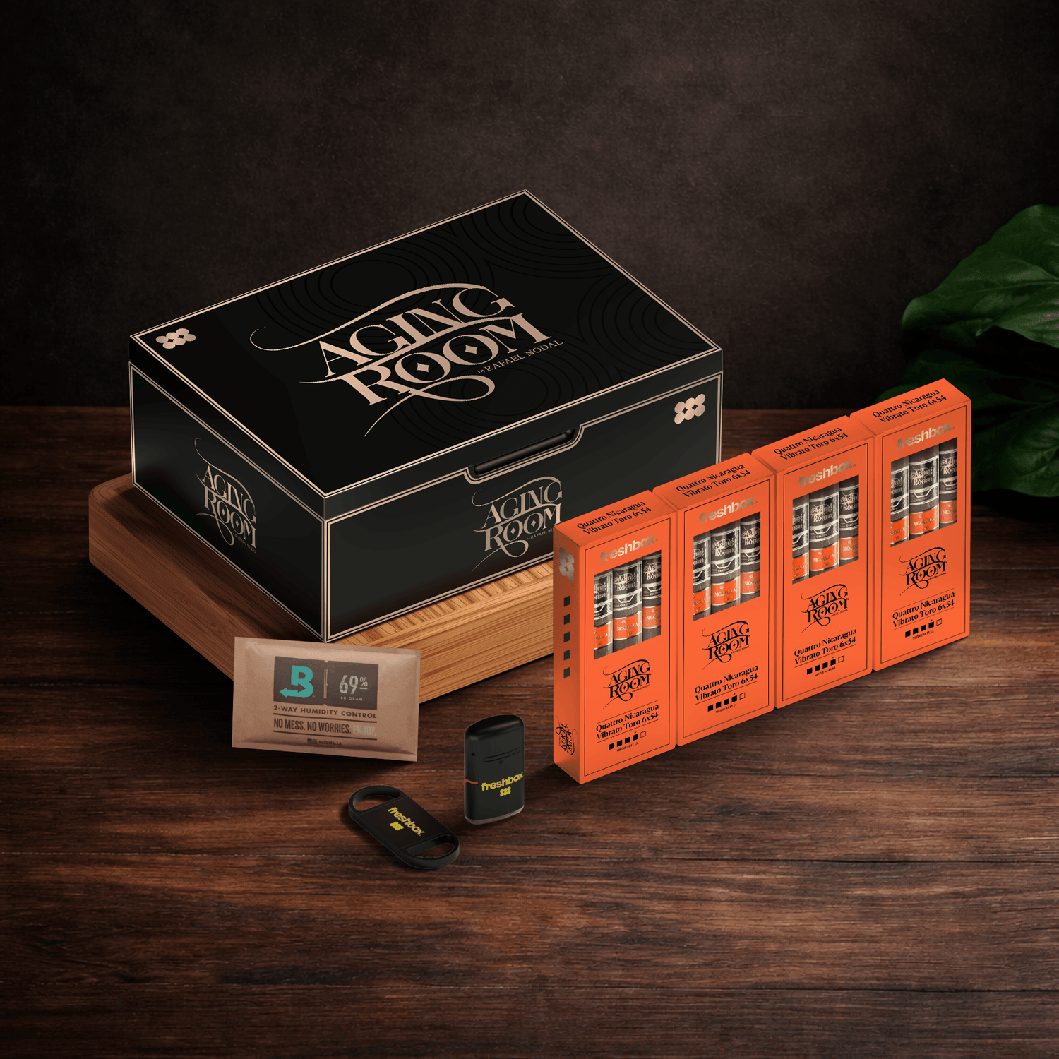 FreshBox Aging Room Edition Humidor Starter Kit - Liquor Boutique
