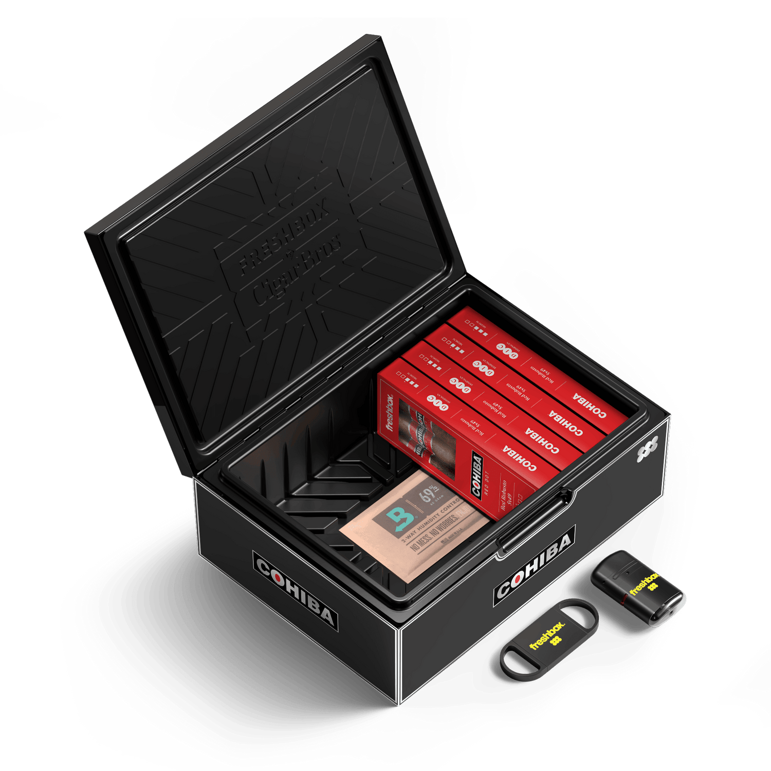 FreshBox Cohiba Black Edition Humidor Starter Kit - Liquor Boutique