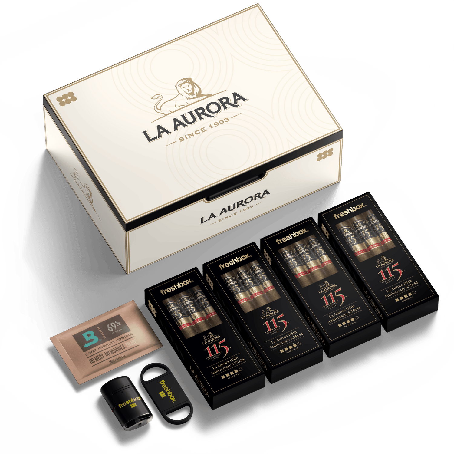 FreshBox La Aurora Edition Humidor Starter Kit - Liquor Boutique