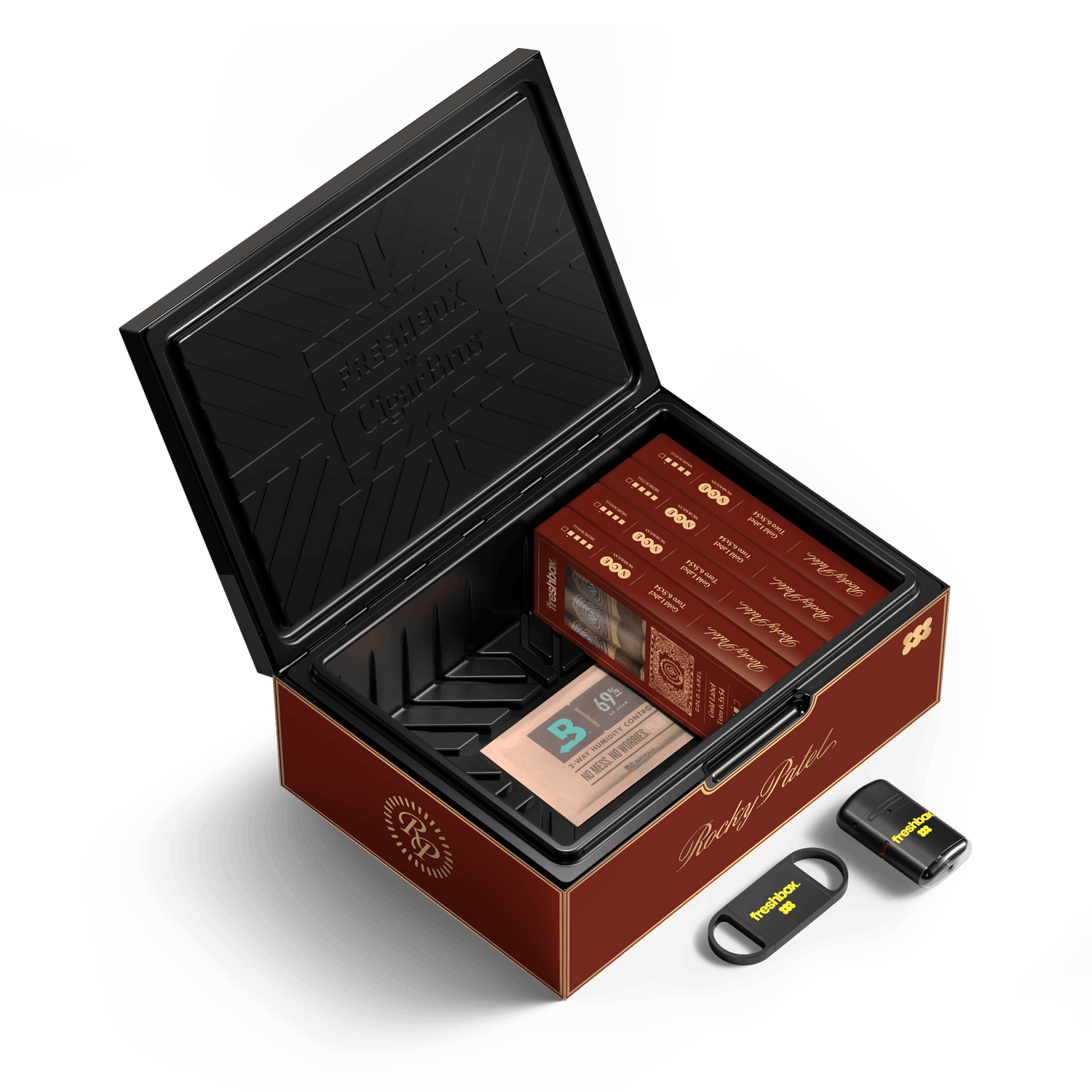 FreshBox Rocky Patel Gold Label Edition Humidor Starter Kit - Liquor Boutique