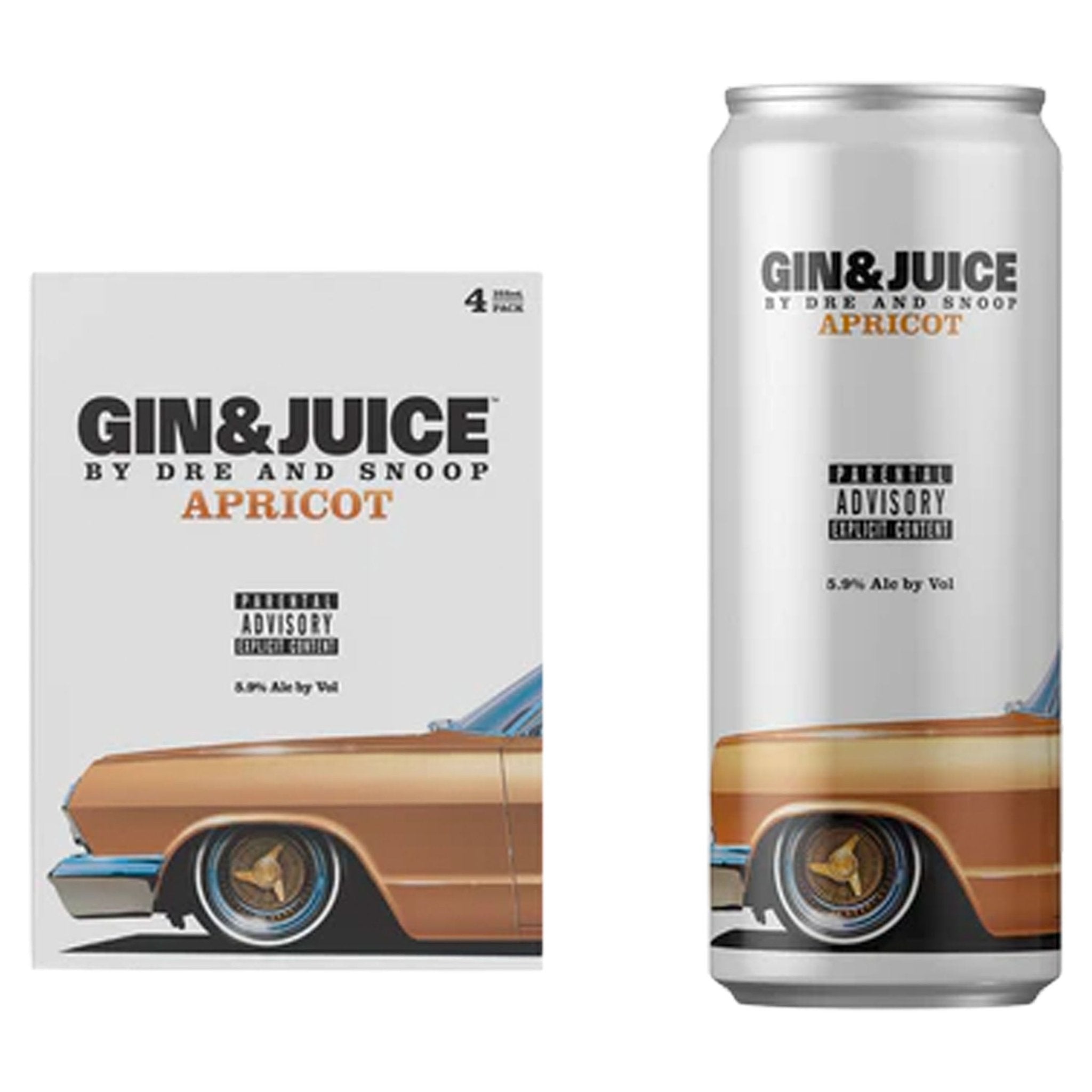 Gin & Juice by Dre and Snoop Apricot 4 - Pack - Liquor Boutique