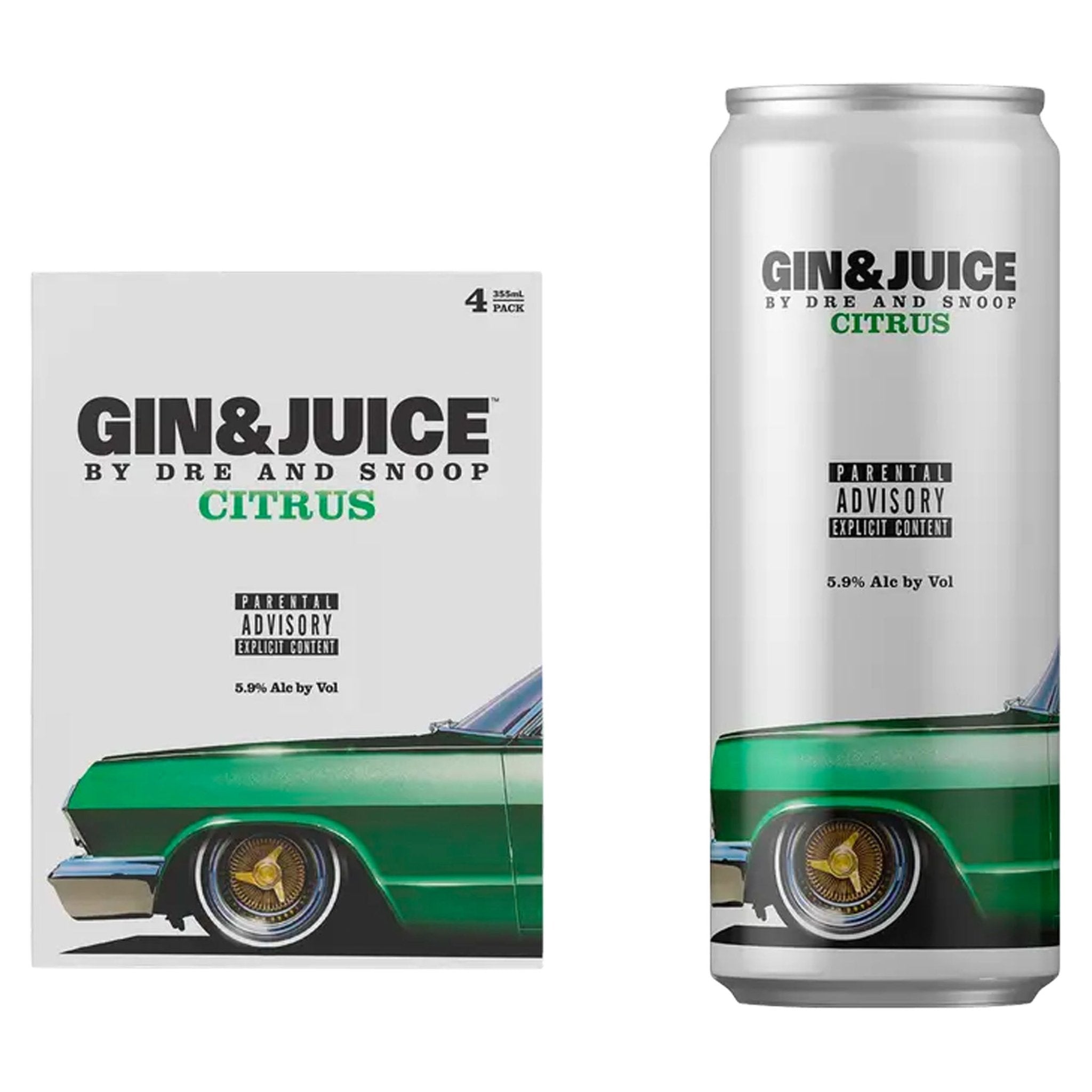 Gin & Juice by Dre and Snoop Citrus 4 - Pack - Liquor Boutique