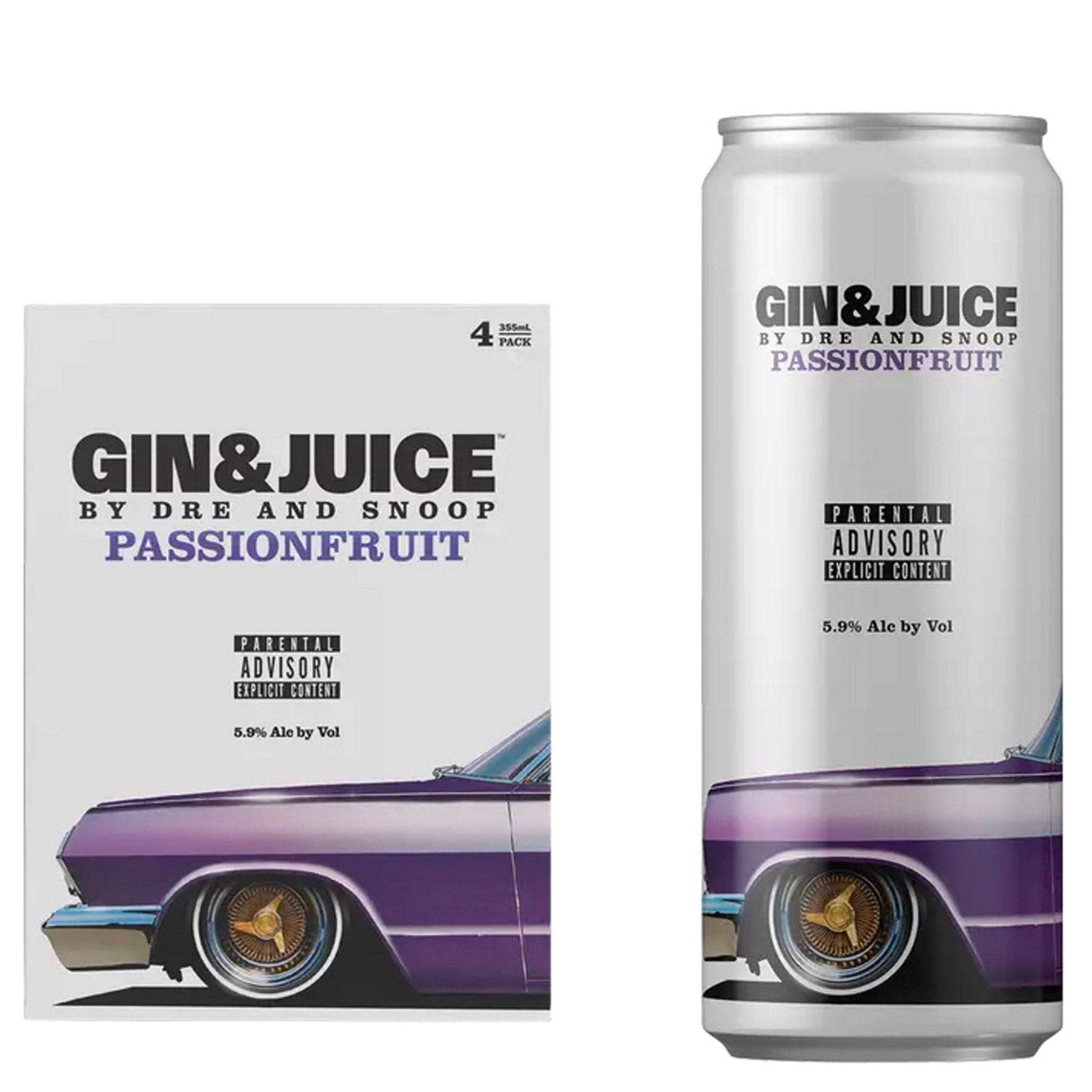 Gin & Juice by Dre and Snoop Passionfruit 4 - Pack - Liquor Boutique