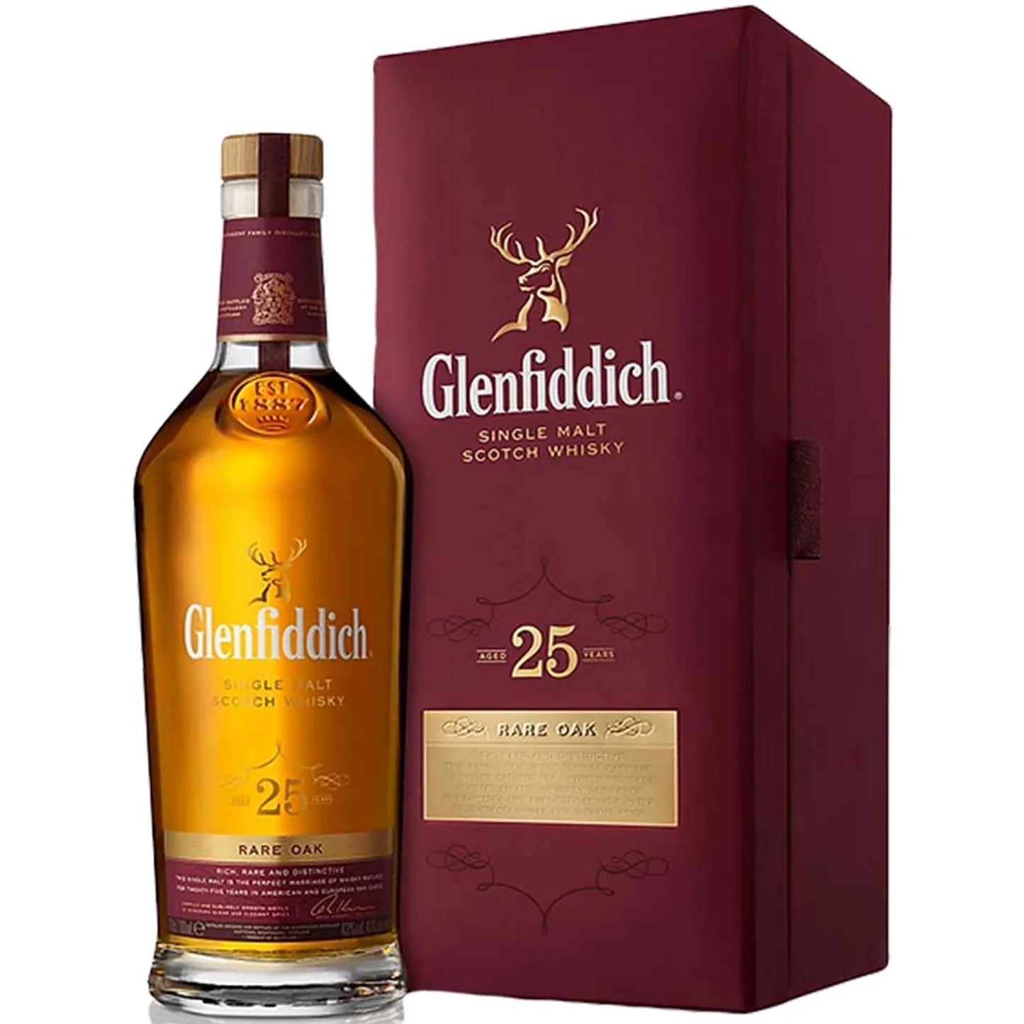 Glenfiddich Rare Oak 25 Years Old Single Malt Scotch Whisky - Liquor Boutique