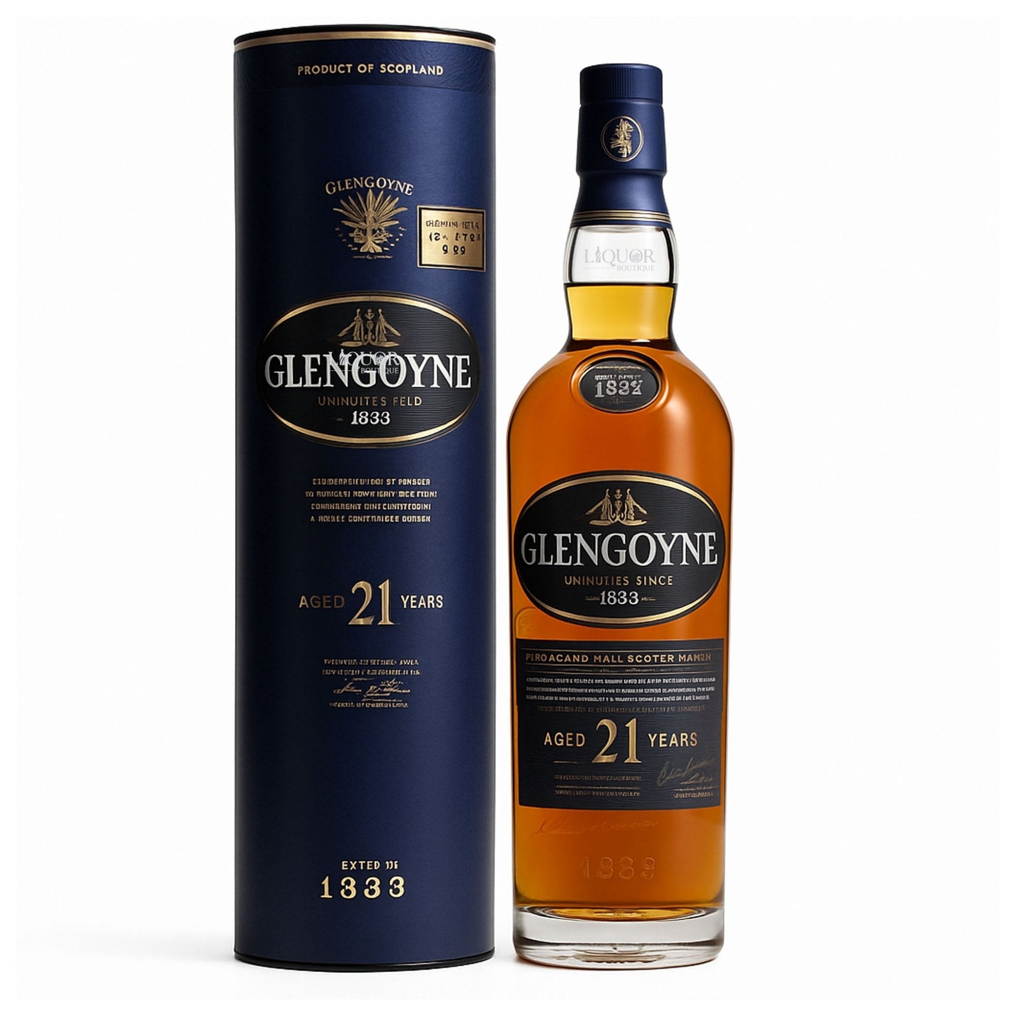 Glengoyne 21 Year Old Highland Single Malt Scotch Whisky – Blue