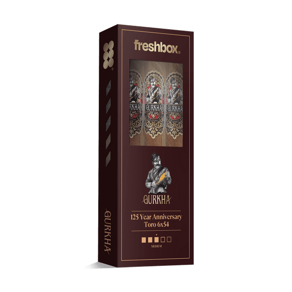 Gurkha 125 Year Anniversary Toro 6x54 FreshBox | Cigar 3-Pack - Liquor Boutique