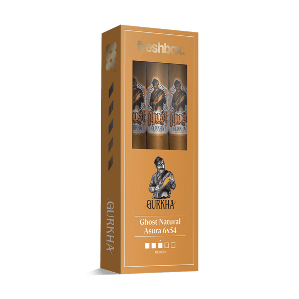Gurkha Ghost Natural Asura 6x54 FreshBox | Cigar 3-Pack - Liquor Boutique
