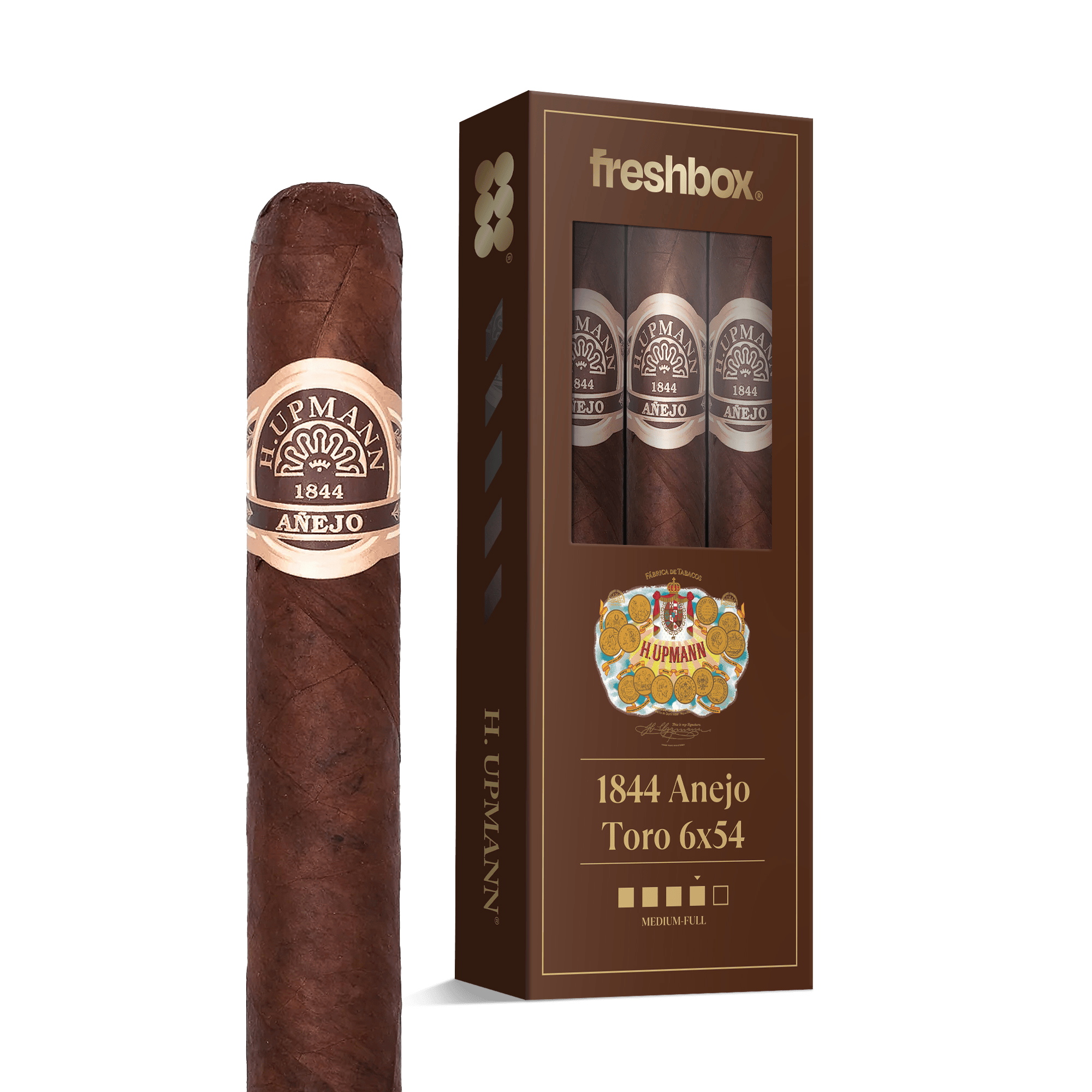 H Upmann 1844 Anejo Toro 6x54 FreshBox | Cigar 3-Pack - Liquor Boutique