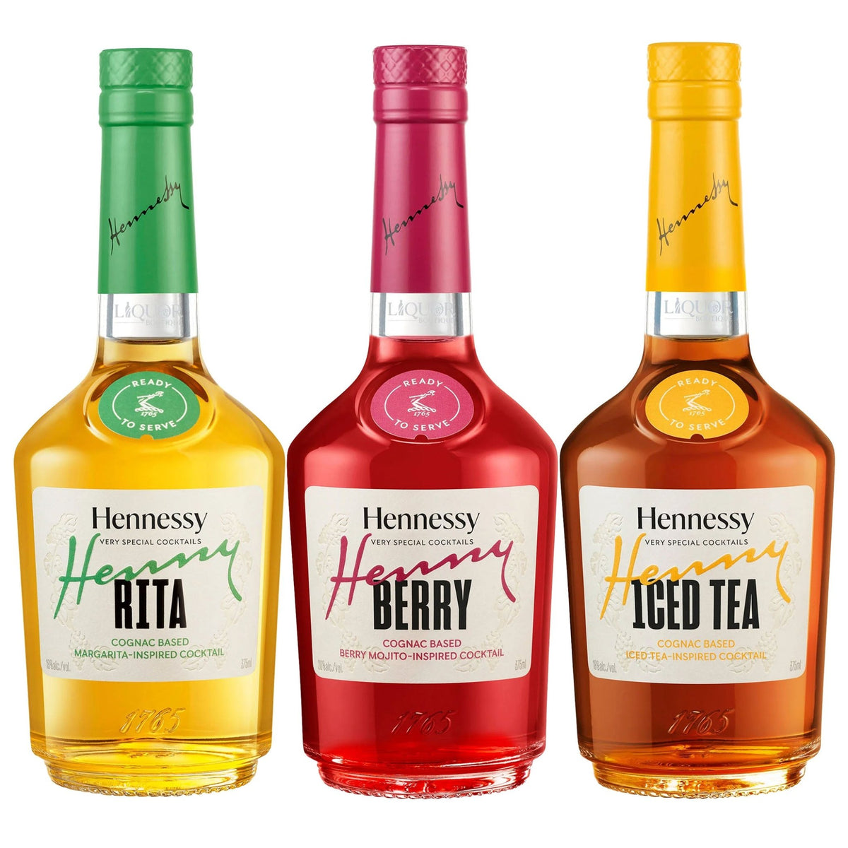 Hennessy Rita, Berry, & Iced Tea Inspired Cognac Cocktail Bundle 375ml - Liquor Boutique