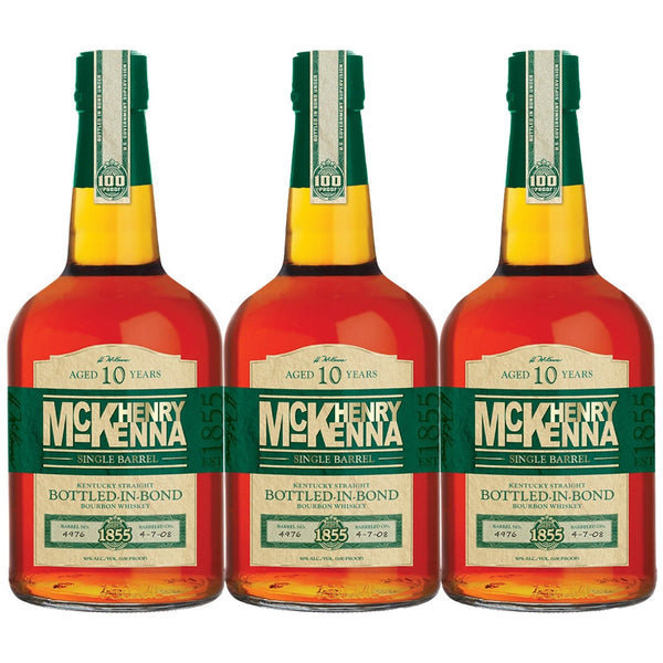 Henry McKenna 10 Year Bottled in Bond Bourbon Whiskey 3-Pack - Liquor Boutique
