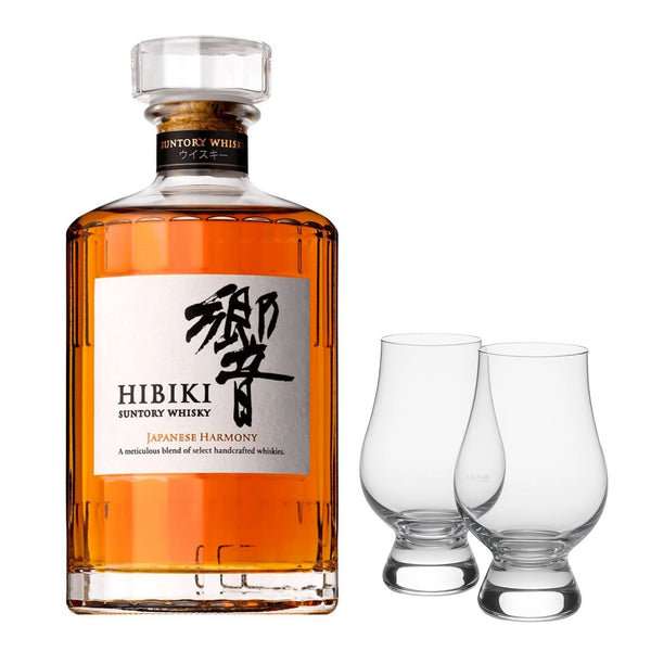 Hibiki Japanese Harmony Japanese Whisky with Glencairn CrystalGlass Set - Liquor Boutique