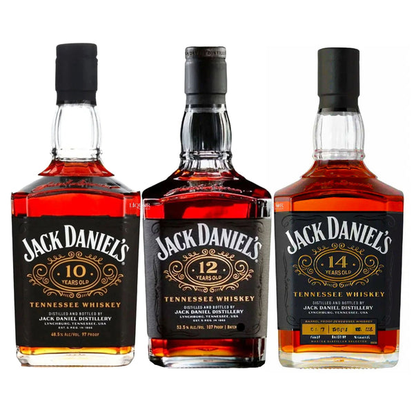 Jack Daniel’s 10, 12, & 14 Year Tennessee Whiskey Bundle 700ml - Liquor Boutique
