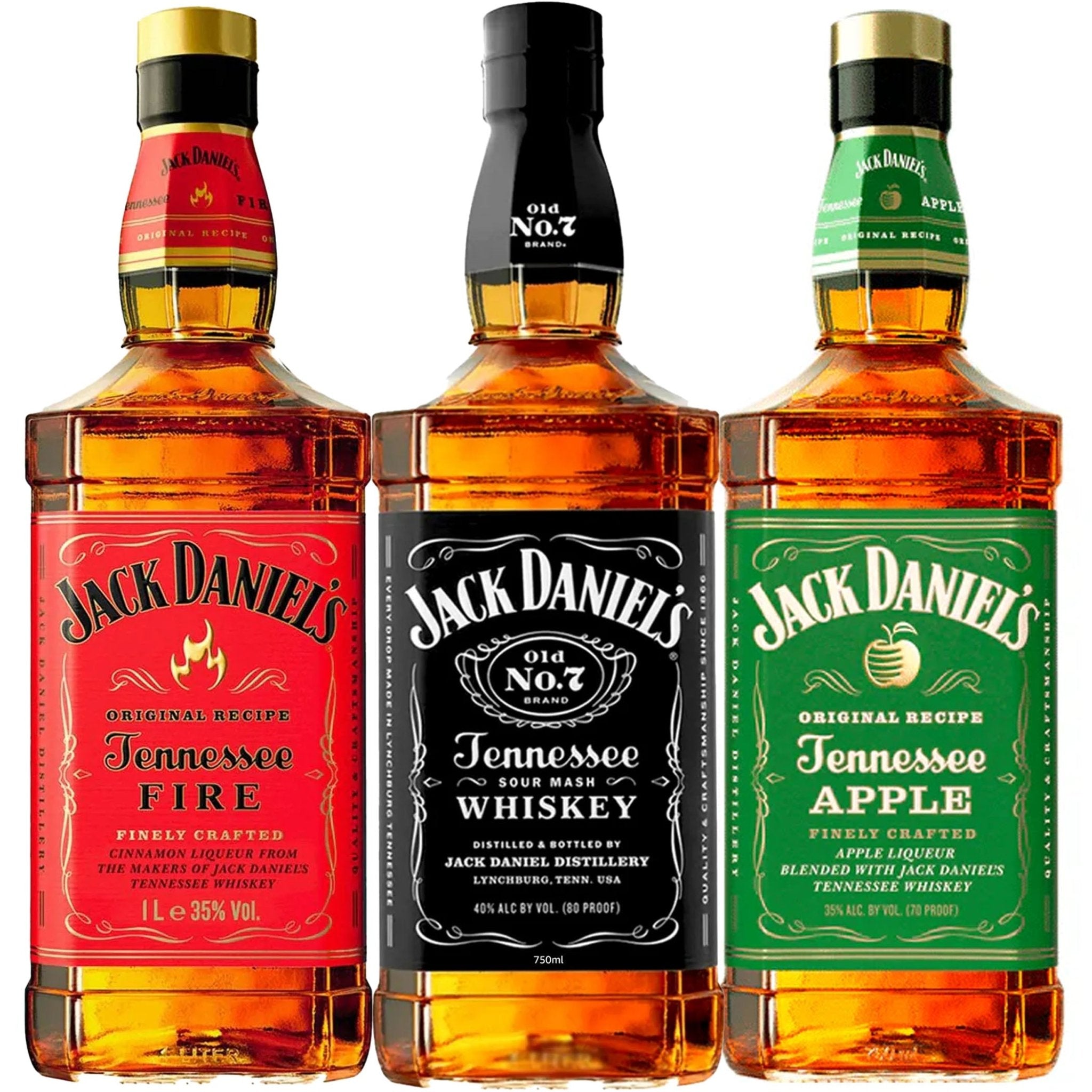 Jack Daniel's Fire, Sour Mash, & Apple Whiskey Bundle - Liquor Boutique