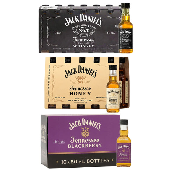 Jack Daniel’s Tennessee Whiskey, Honey, & Blackberry 10 Pack 50ml Bundle - Liquor Boutique