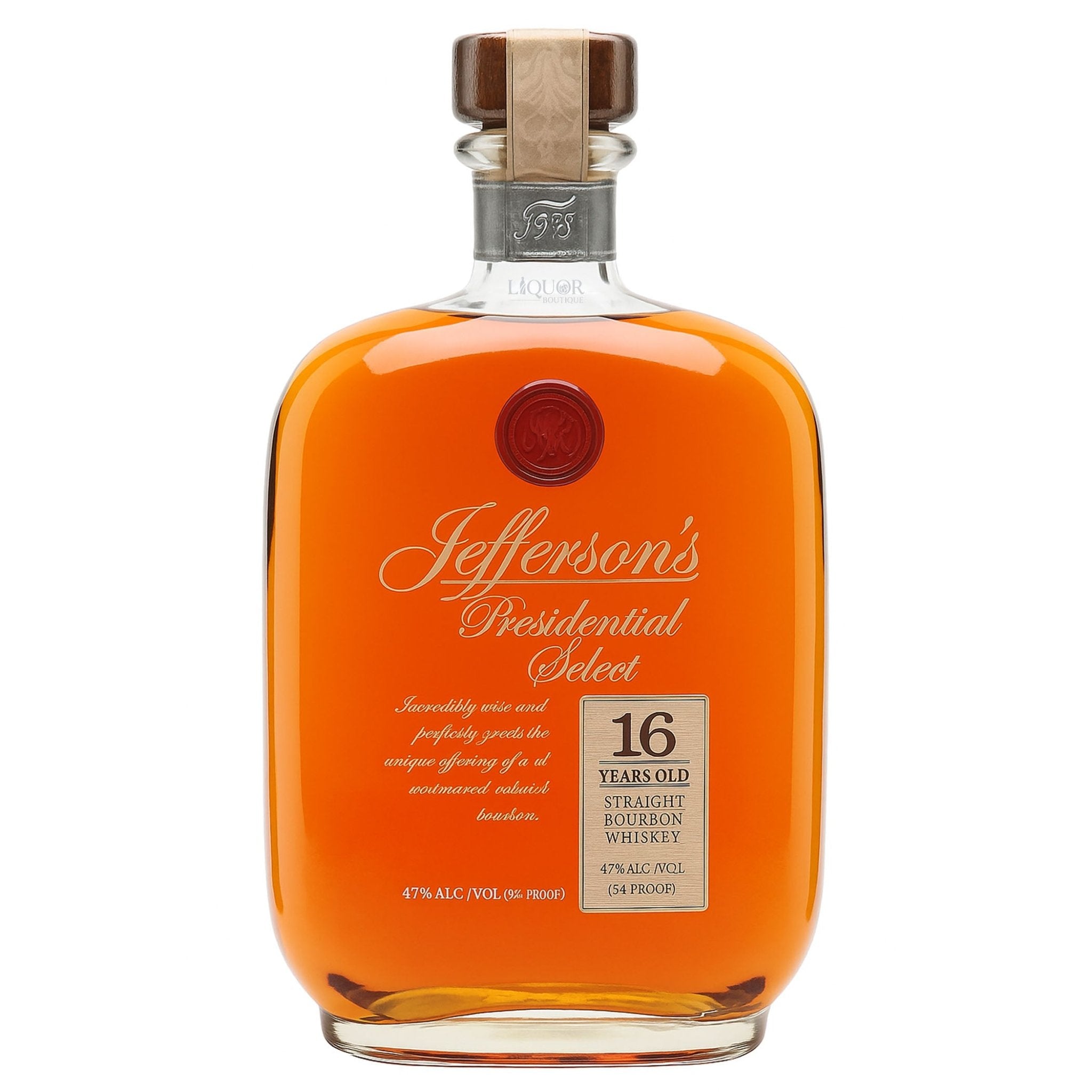 Jefferson's 16 Year Presidential Select Bourbon - Liquor Boutique