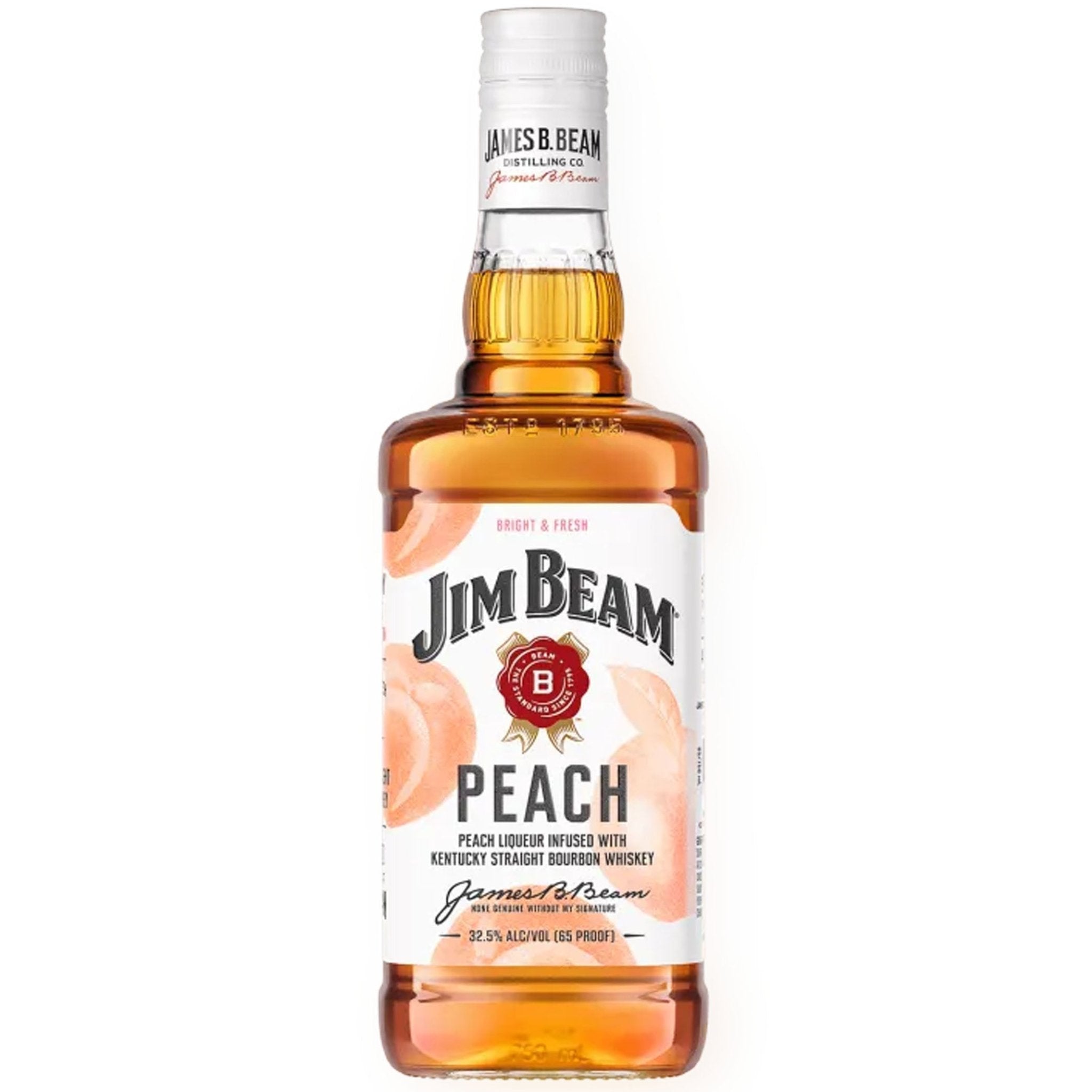 Jim Beam Peach Kentucky Straight Bourbon Whiskey 750ml - Liquor Boutique